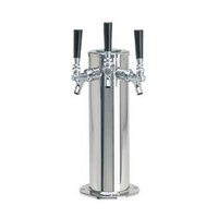 Micro Matic DS-143-PSS Polished Stainless Steel 3 Tap Tower - 4" Column