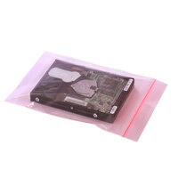 Lavex Industrial 8 inch x 10 inch 4 Mil Pink Polyethylene Anti-Static Zip Top Bag - 1000/Case