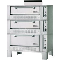 Garland G2121-72 Natural Gas 55 1/4 inch Triple Deck Roast / Bake Oven - 120,000 BTU