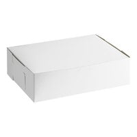 14" x 10" x 4" White Customizable Cake / Bakery Box - 100/Bundle