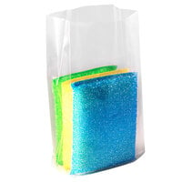 Choice 4 inch x 2 inch x 8 inch 1 Mil Clear Gusseted Polyethylene Bag - 1000/Case