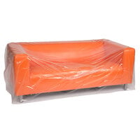 Lavex Industrial 124 inch x 45 inch 3 Mil LDPE Clear Furniture Bag on a Roll - 40/Roll