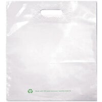 Choice 18 inch x 19 inch 2.25 Mil Printed Plastic Merchandise Bag with Reinforced Patch Handle - 500/Case