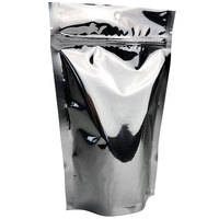 Choice 6 inch x 9 1/2 inch 3 Mil Silver Metallized Plastic Zip Top Stand-Up Pouch with Hanging Hole - 1000/Case