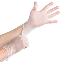 Noble Products Powder-Free Disposable Vinyl Gloves for Foodservice - Large - Case of 1000 (10 Boxes of 100)