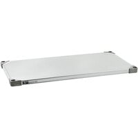 Metro 2448FG 24 inch x 48 inch Flat Galvanized Solid Shelf