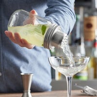 Acopa 15 oz. 3-Piece Glass Mason Jar Cocktail Shaker