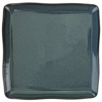 International Tableware LU-77-MI Luna 7" Square Midnight Blue Coupe Porcelain Plate - 24/Case