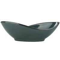 International Tableware LU-43-MI Luna 7 oz. Midnight Blue Oval Porcelain Bowl - 24/Case