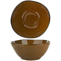 International Tableware LU-18-TA Luna 14 oz. Terracotta Porcelain Nappie Bowl - 12/Case
