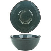 International Tableware LU-18-MI Luna 14 oz. Midnight Blue Porcelain Nappie Bowl - 12/Case