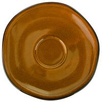 International Tableware LU-2-TA Luna 5 3/4" Round Terracotta Porcelain Saucer - 24/Case