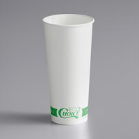 EcoChoice 24 oz. White Compostable Paper Hot Cup - 500/Case