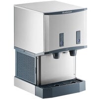 Scotsman HID525AB-1 Meridian Countertop Air Cooled Ice Machine and Water Dispenser with Push Button Dispensing - 25 lb. Bin Storage