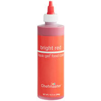 Chefmaster 10.5 oz. Bright Red Liqua-Gel Food Coloring