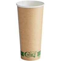 EcoChoice 24 oz. Kraft Compostable Paper Hot Cup - 500/Case