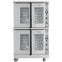 Garland MCO-GD-20S Liquid Propane Double Deck Deep Depth Full Size Convection Oven with Analog Controls - 120,000 BTU