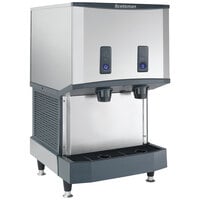 Scotsman HID525WB-1 Meridian Countertop Water Cooled Ice Machine and Water Dispenser with Push Button Dispensing - 25 lb. Bin Storage