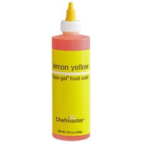 Chefmaster 10.5 oz. Lemon Yellow Liqua-Gel Food Coloring