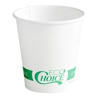 EcoChoice 8 oz. Tall White Compostable Paper Hot Cup - 50/Pack
