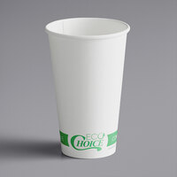 EcoChoice 16 oz. White Compostable Paper Hot Cup - 50/Pack