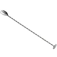 Acopa 13 inch Silver Bar Spoon with Muddler