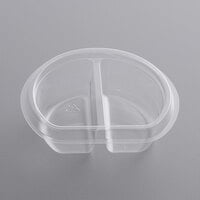 Clear PET Parfait Cup Double Compartment Insert Tray - 80/Pack