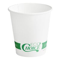 EcoChoice 10 oz. White Compostable Paper Hot Cup - 50/Pack