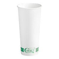 EcoChoice 24 oz. White Compostable Paper Hot Cup - 25/Pack