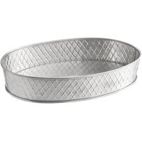 Tablecraft 10037 Lattice 12" x 9" Oval Stainless Steel Platter