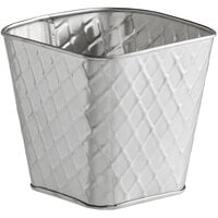 Tablecraft 10043 Lattice 20 oz. Square Stainless Steel Fry Cup