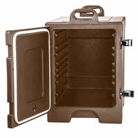 Carlisle Cateraide™ Brown Front Loading Insulated Food Pan Carrier - 5 Full-Size Pan Max Capacity