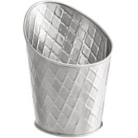 Tablecraft 10042 Lattice 10 oz. Angled Stainless Steel Fry Cup