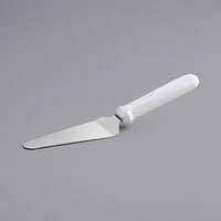 Choice 10 1/2 inch Pie Server with White Polypropylene Handle