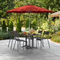 Lancaster Table & Seating 9' Sunset Push Lift Umbrella with 1 1/2 inch Aluminum Pole