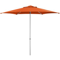 Lancaster Table & Seating 9' Papaya Push Lift Umbrella with 1 1/2" Aluminum Pole