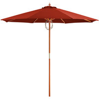 Lancaster Table & Seating 9' Sunset Pulley Lift Umbrella with 1 1/2 inch Hardwood Pole