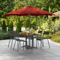 Lancaster Table & Seating 9' Sunset Pulley Lift Umbrella with 1 1/2 inch Hardwood Pole