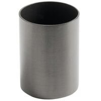 American Metalcraft BSPH2 2 inch x 2 3/4 inch Black Satin Finish Stainless Steel Round Sugar Packet / Cube Holder