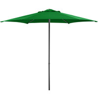 Lancaster Table & Seating 9' Hunter Green Push Lift Umbrella with 1 1/2 inch Aluminum Pole