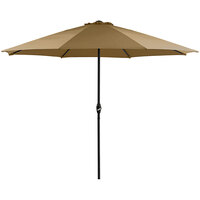 Lancaster Table & Seating 11' Champagne Crank Lift Umbrella with 1 1/2 inch Steel Pole