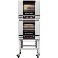 Moffat E23D3/2C Turbofan Double Deck Half Size Electric Digital Convection Oven with Steam Injection and Casters - 208V, 1 Phase, 5.4 kW