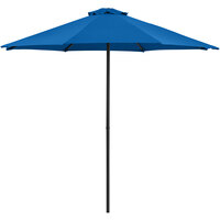 Lancaster Table & Seating 9' Pacific Blue Push Lift Umbrella with 1 1/2 inch Steel Pole