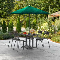 Lancaster Table & Seating 6' Forest Green Push Lift Umbrella with 1 1/2 inch Aluminum Pole