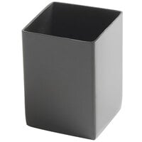 American Metalcraft BSPT5 2" Square Black Satin Finish Stainless Steel Sugar Packet / Cube Holder