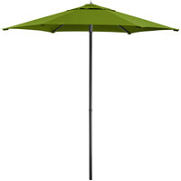 Lancaster Table & Seating 7 1/2' Moss Green Push Lift Umbrella with 1 1/2" Aluminum Pole