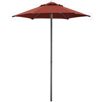 Lancaster Table & Seating 6' Terracotta Push Lift Umbrella with 1 1/2" Aluminum Pole