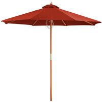 Lancaster Table & Seating 7 1/2' Sunset Pulley Lift Umbrella with 1 1/2 inch Hardwood Pole