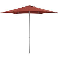 Lancaster Table & Seating 9' Terracotta Push Lift Umbrella with 1 1/2" Aluminum Pole