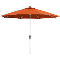 Lancaster Table & Seating 11' Papaya Crank Lift Umbrella with 1 1/2" Aluminum Pole